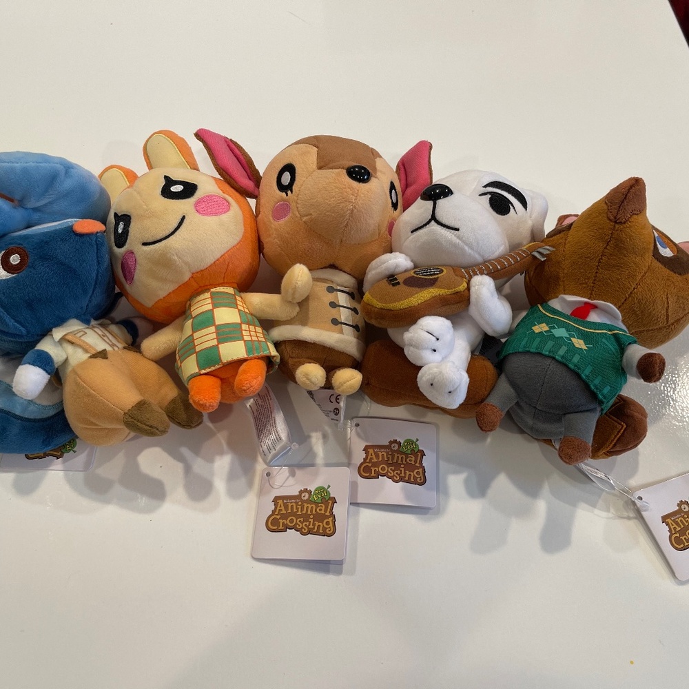 (SOLD) Create custom Easter basket Animal Crossing plush bundle set of 5 new